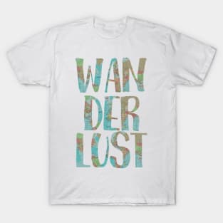 Wanderlust Map Gift T-Shirt